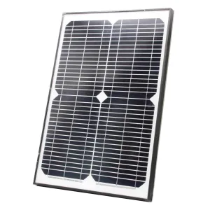 Aleko Solar Panel - Monocrystalline - 20W - 24V