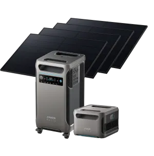 Anker SOLIX <b>F3800</b>   Expansion Battery   4× 405W Rigid Solar Panels