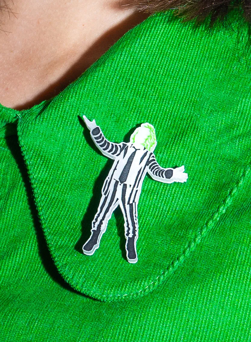 Beetlejuice Suit Brooch