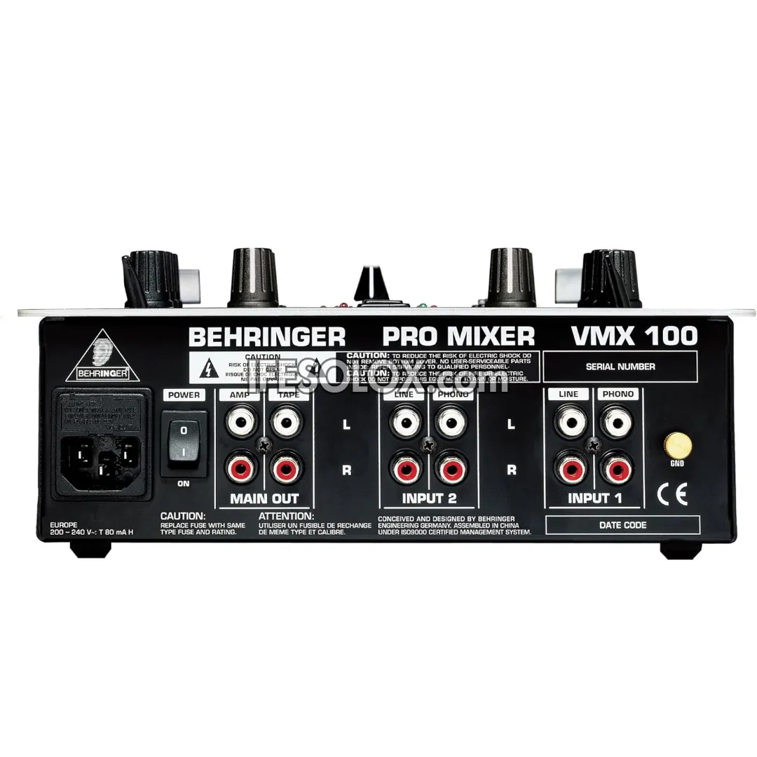 Behringer VMX100 Professional 2-Channel DJ mixer with BPM Counter and VCA Control - Brand New