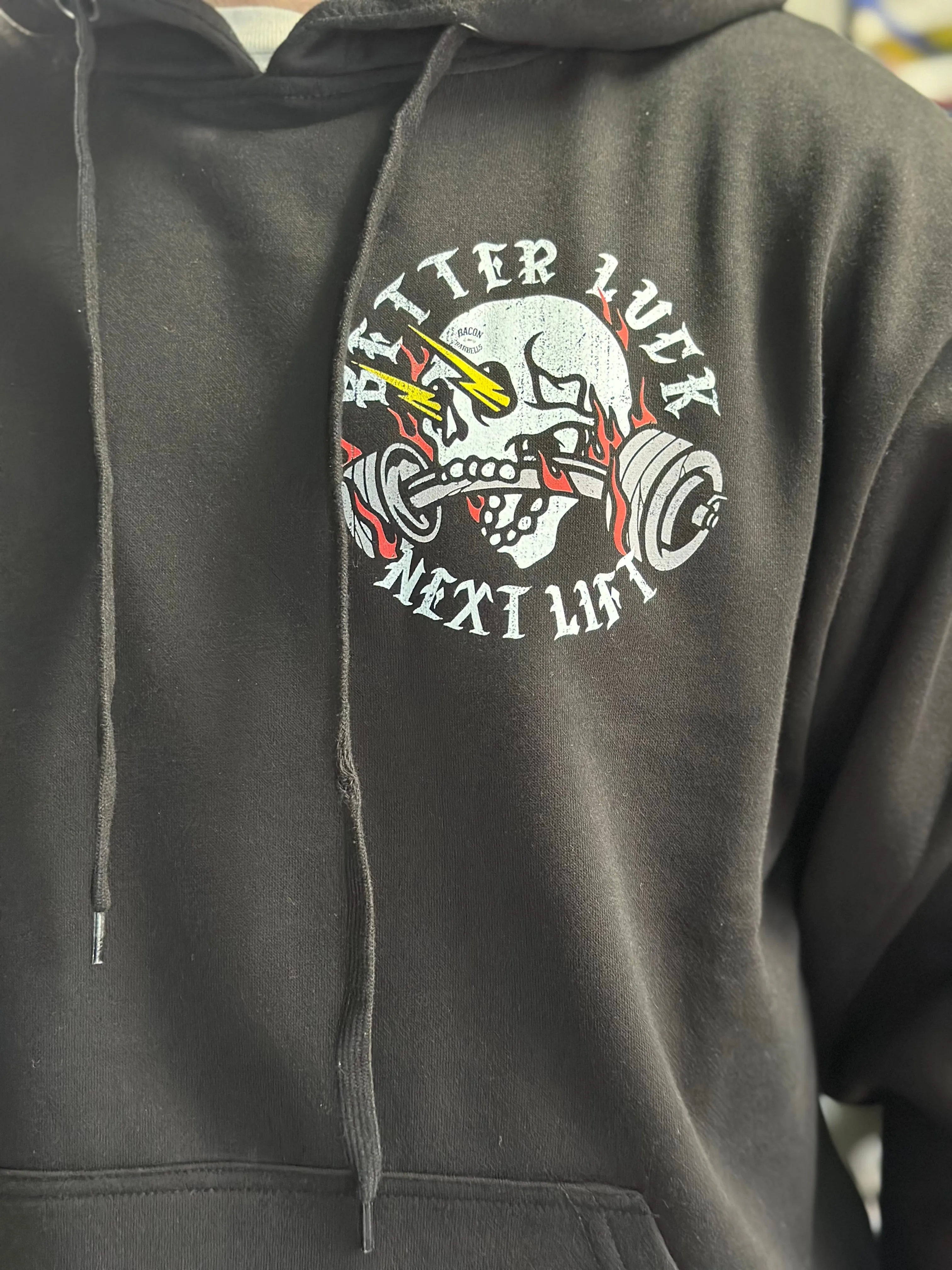 BETTER LUCK NEXT LIFE "NEXT LIFT" HEAVYWEIGHT HOODIE (Black/White/Red/Grey)