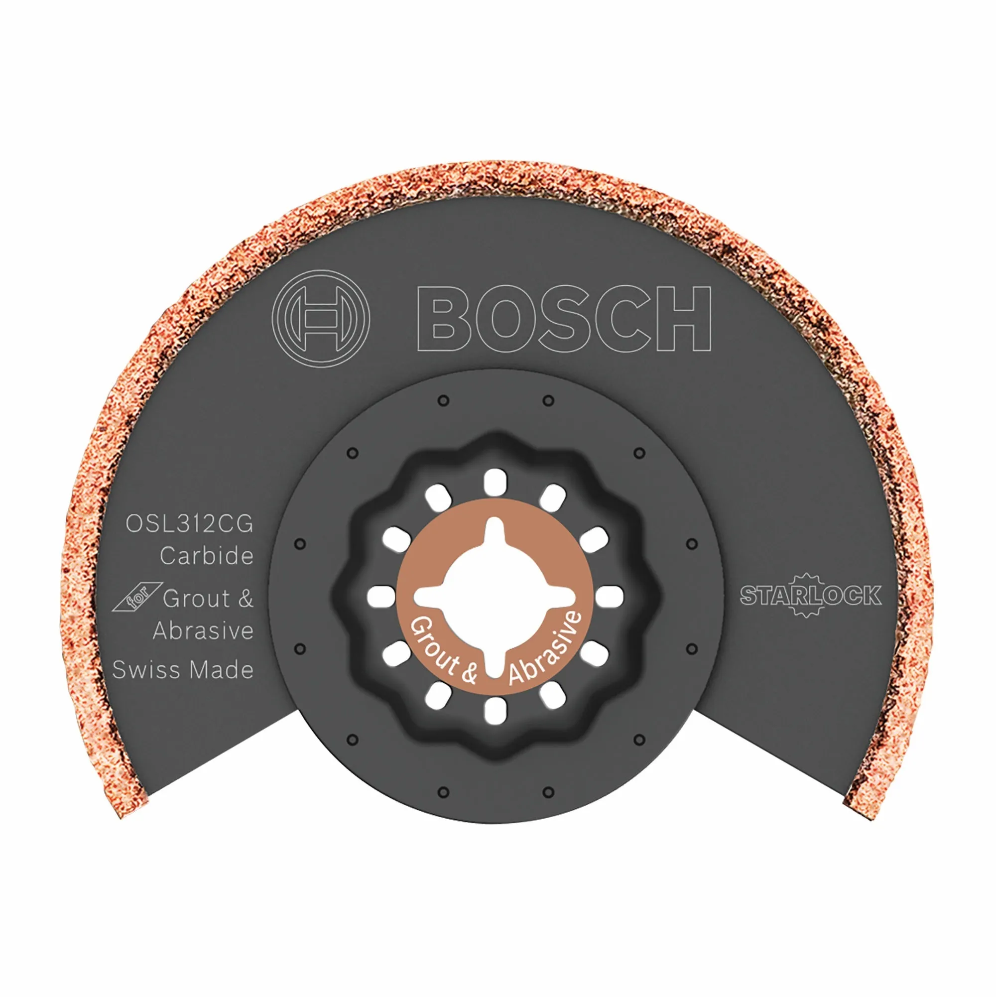 BOSCH OSL312CG 3-1/2 In. x 1/8 In. Starlock® Oscillating Multi Tool kerf Carbide Grit/Grout Grinding Blade