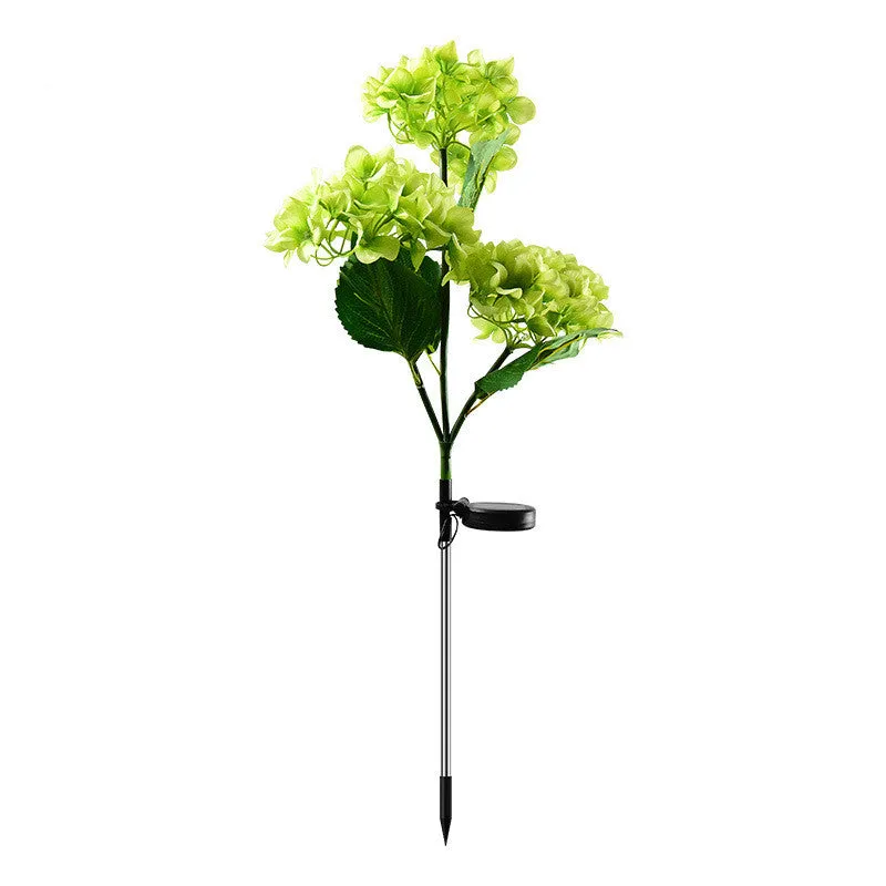 Bulk 29" Solar Outdoor Flower Faux Hydrangea with Bulb Lights Wholesale