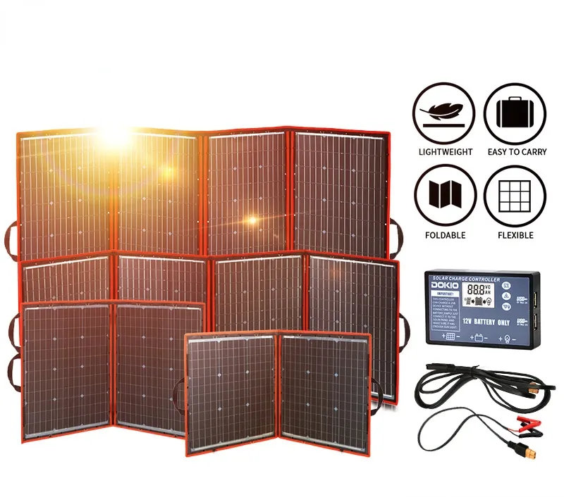 Flexible Foldable Solar Panel High Efficience Travel & Phone & Boat Portable 12V 80w 100w 150w 200w 300w Solar Panel Kit