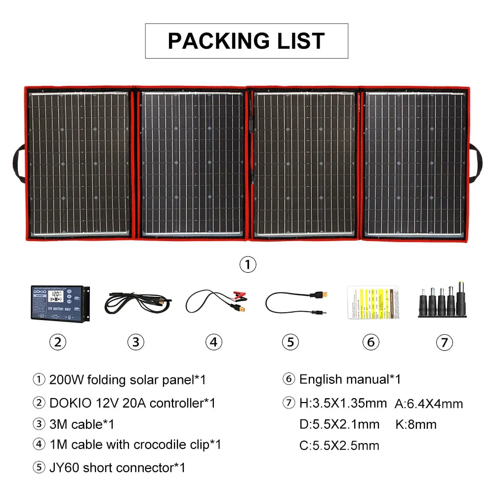 Flexible Foldable Solar Panel High Efficience Travel & Phone & Boat Portable 12V 80w 100w 150w 200w 300w Solar Panel Kit