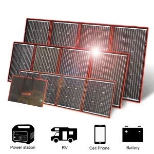 Flexible Foldable Solar Panel High Efficience Travel & Phone & Boat Portable 12V 80w 100w 150w 200w 300w Solar Panel Kit