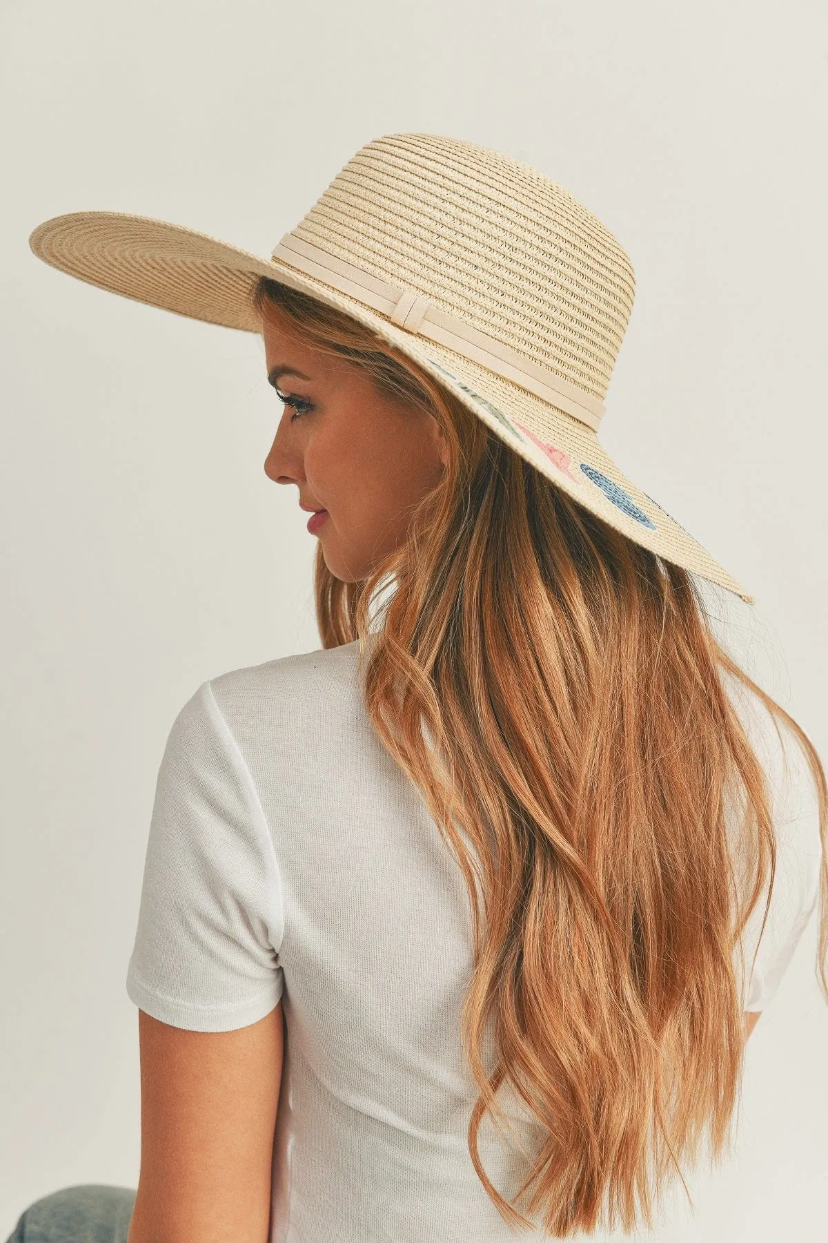 MH0120 Sequin Letter "Always on Vacay" Floppy Hat