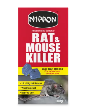 Nippon Rat & Mouse Rodenticide Killer Blocks 300g