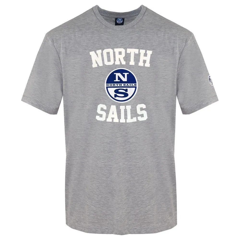 North Sails Gray Cotton Men T-Shirt