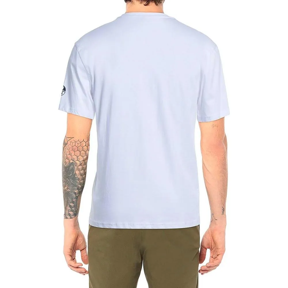 North Sails Pristine White Rubber Logo Tee