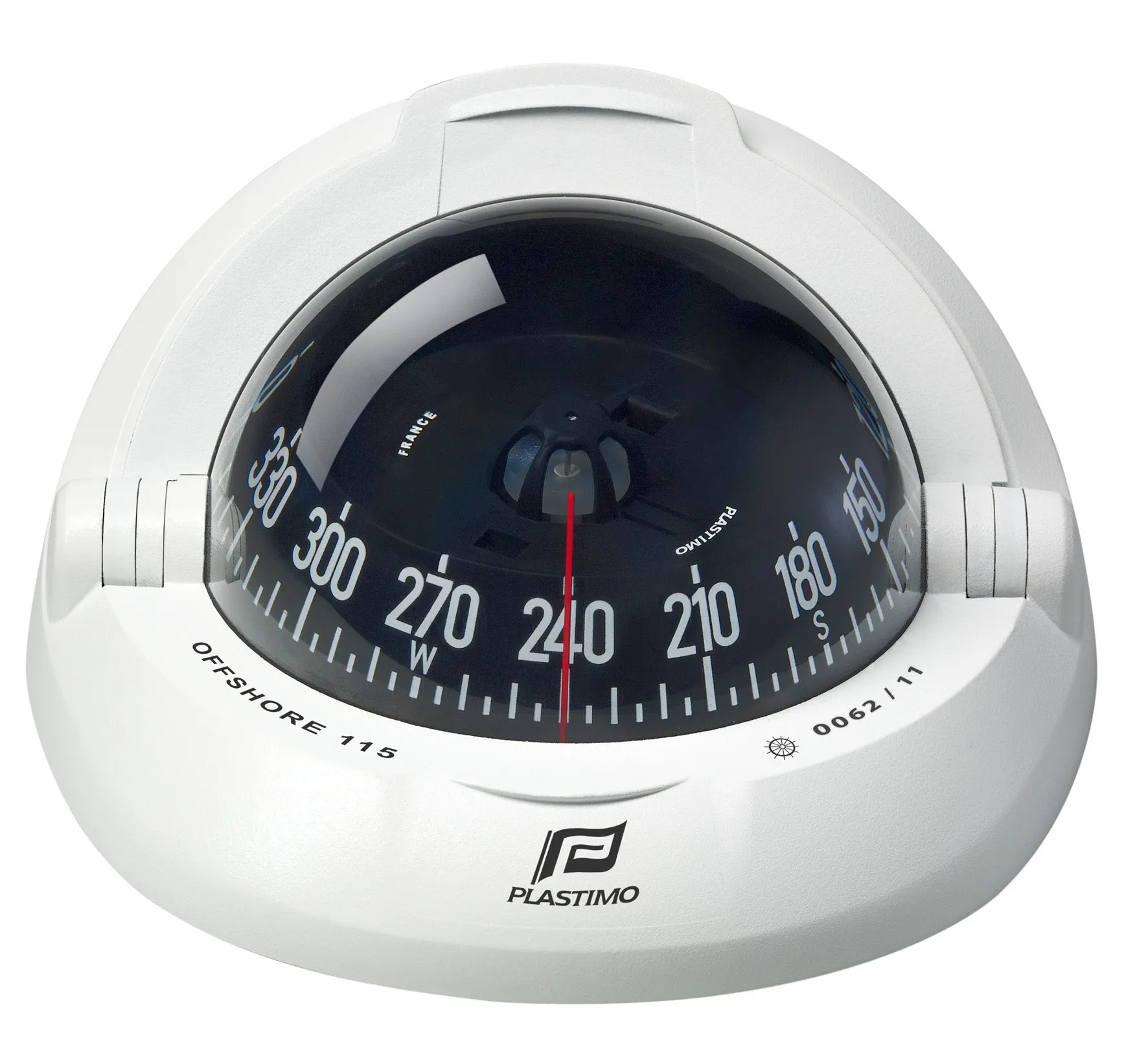 OFFSHORE 115 POWERBOAT COMPASS - FLUSH MOUNT, WHITE, CONICAL