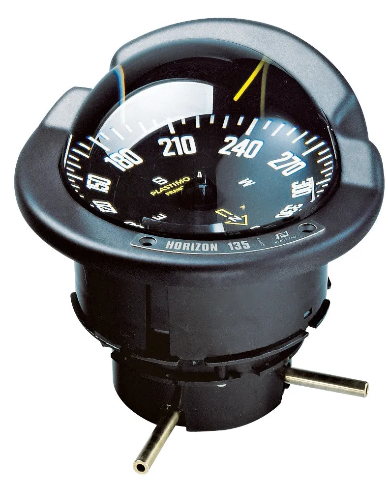 OFFSHORE 135 POWER & SAILBOAT COMPASS - BLACK FLUSH COMPASS WITH BLACK CARD