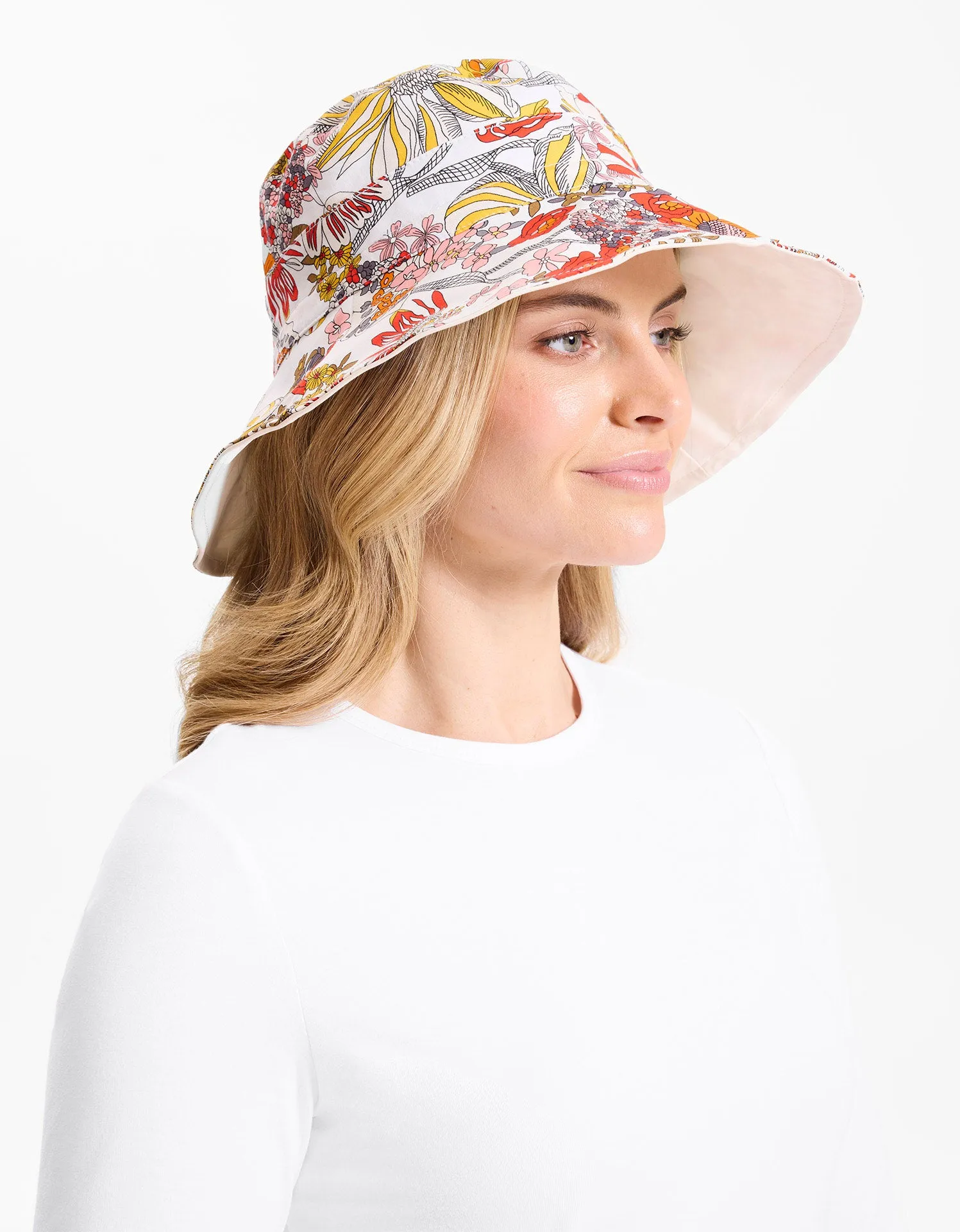 Reversible Wide Brim Printed Hat UPF 50 