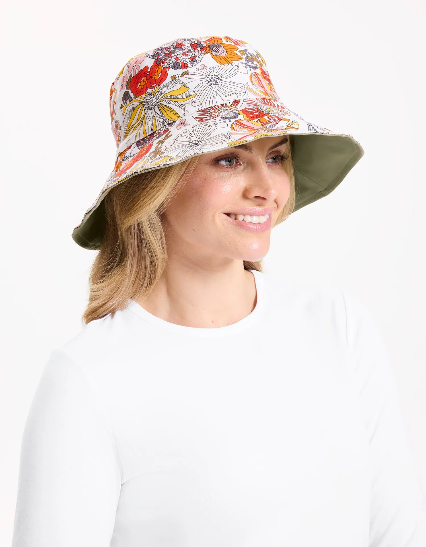 Reversible Wide Brim Printed Hat UPF 50 