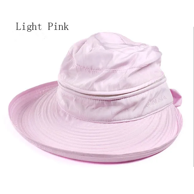 Summer Bucket Hat Korean Style Bowknot Big Visor Cap Color Matching Beach Sun Hat Fisherman Outdoor Hunting Cap Sunscreen Hats