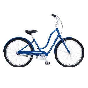 Sun Drifter Cruiser Bike Womens, Low Step 17.5, Blue Pearl, 7 Spd Rim Brake