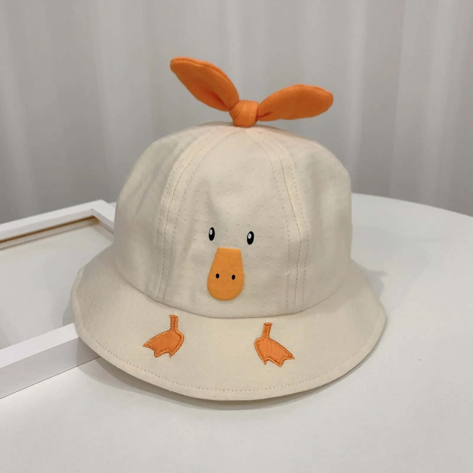 Toddler Baby Kids Boys Girls Duck Printing Pattern Bucket Hats Outdoor Windproof Sun Hat Children Summer Sun Cap Accessories 309