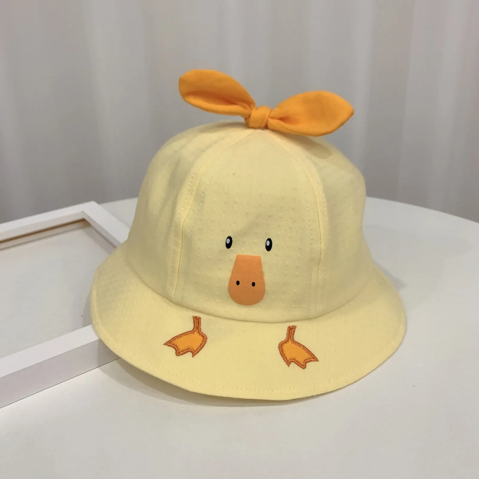 Toddler Baby Kids Boys Girls Duck Printing Pattern Bucket Hats Outdoor Windproof Sun Hat Children Summer Sun Cap Accessories 309