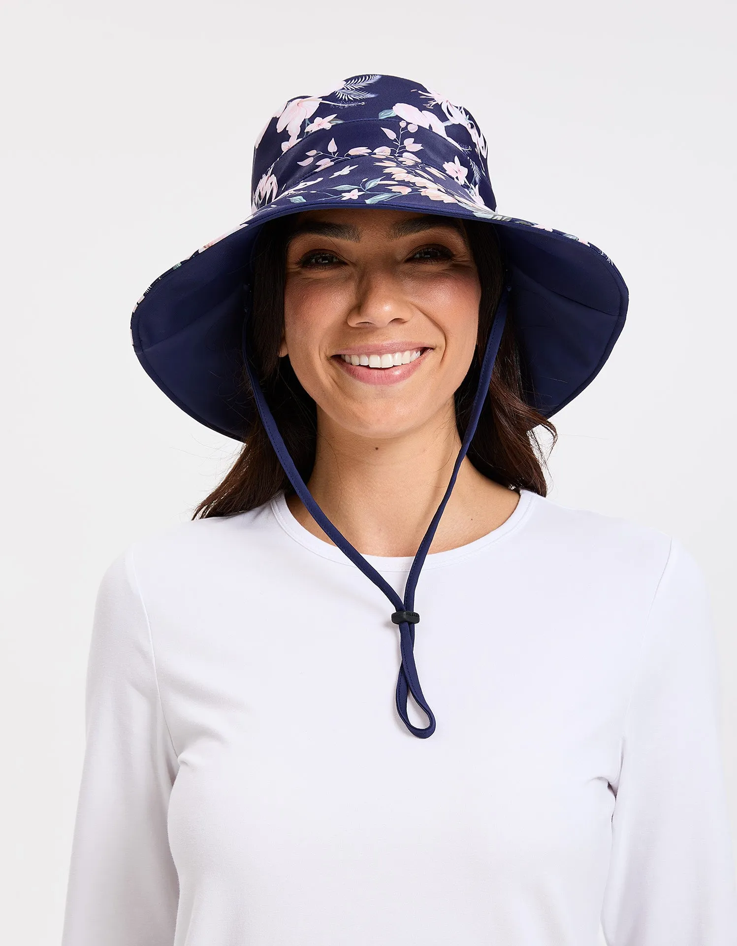 Wide Brim Printed Swim Sun Hat UPF 50 