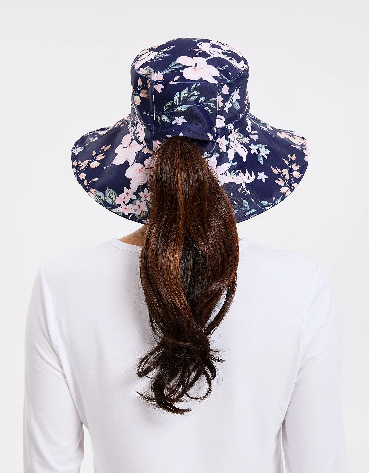 Wide Brim Printed Swim Sun Hat UPF 50 